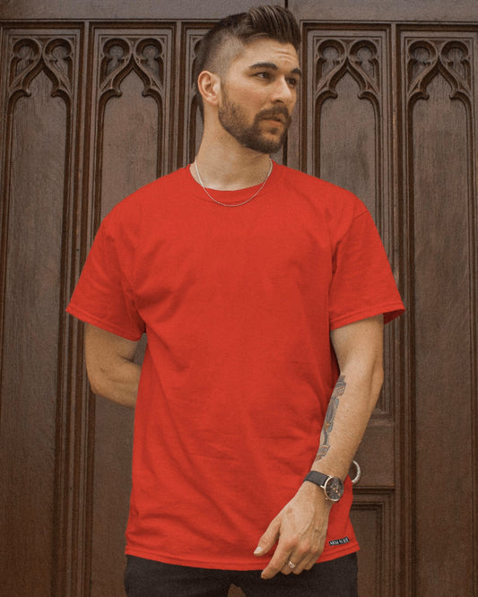 Armourr Premium Solid Cotton T-Shirt | Basics | 180 GSM Supercombed Cotton T-Shirt