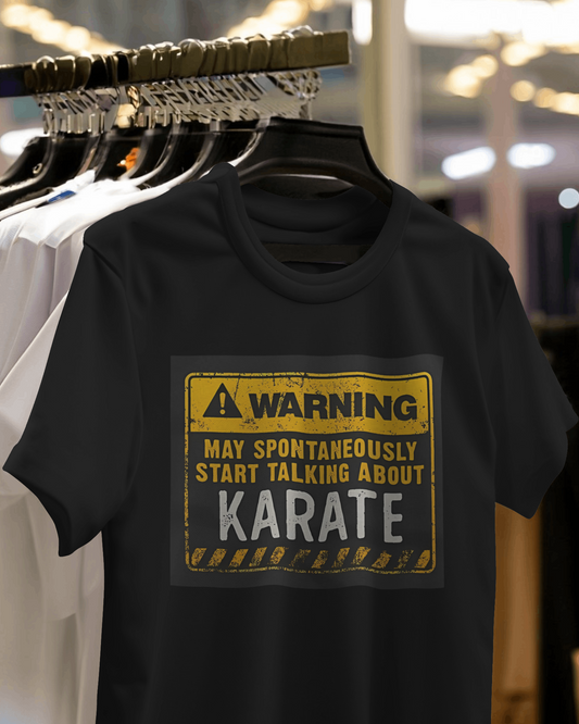 Armourr - WARNING KARATE | Martial Mastery Collection | 180 GSM Super combed Cotton T-Shirt (Copy)